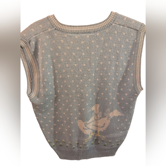 Blue Sleeveless Knit Sweater with Pattern 2/22 $ on selected item - Picture 2 of 4